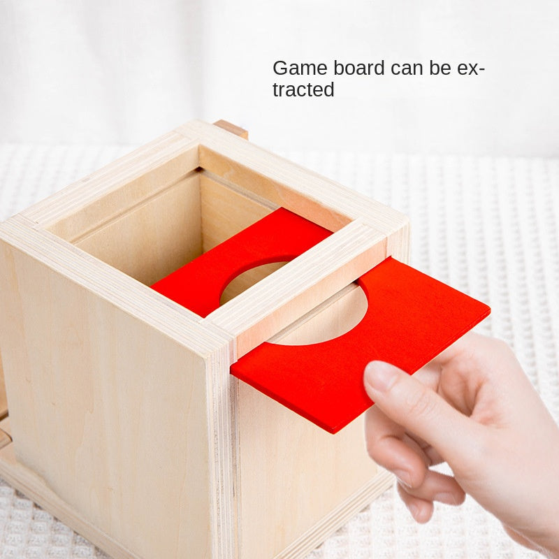 Montessori Four in One Coin Box Multi functional Stick Pulling Carrot Preschool Building Blocks Color Matching Intelligence Box Toy - Korvel