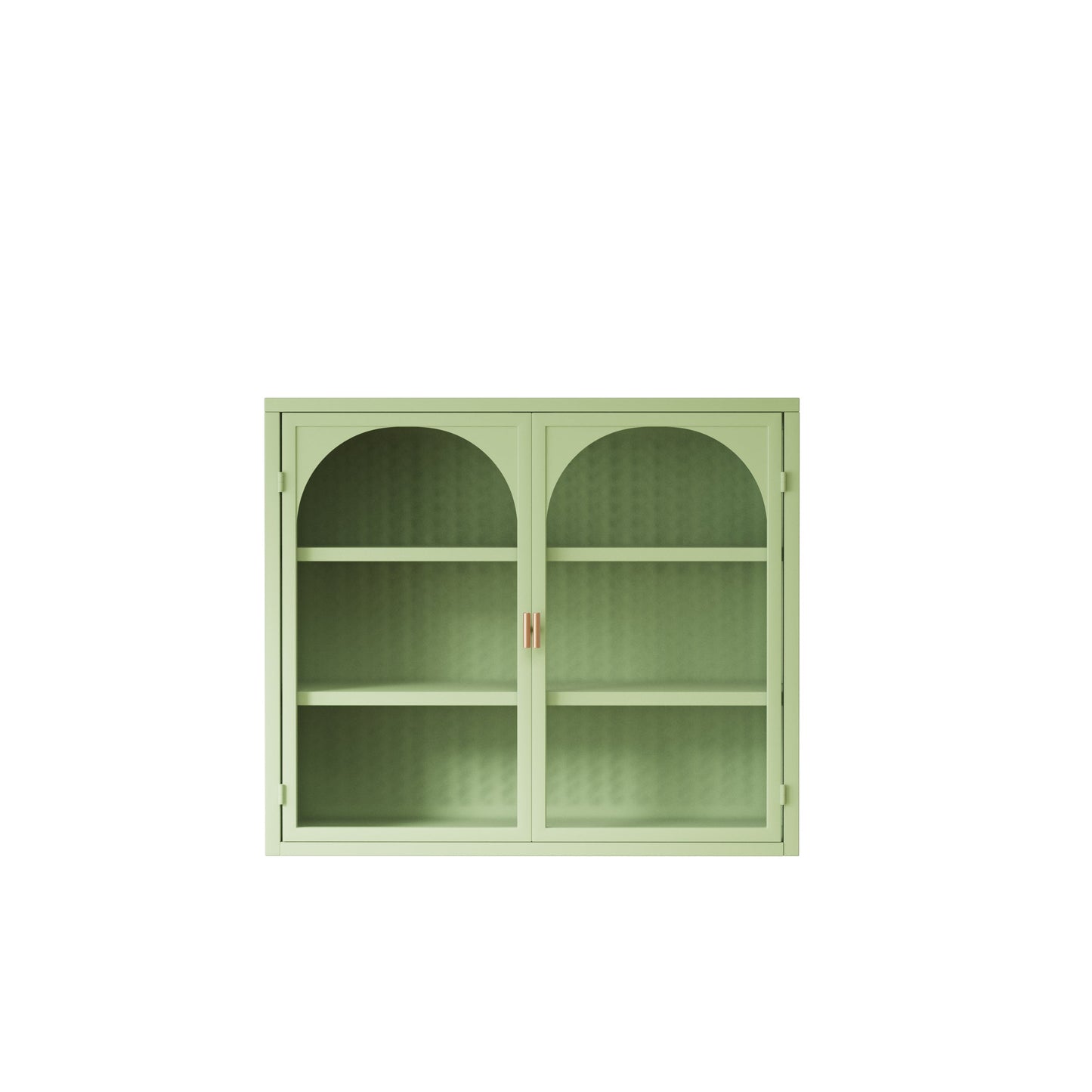 Armario de pared moderno de dos puertas con puertas de vidrio