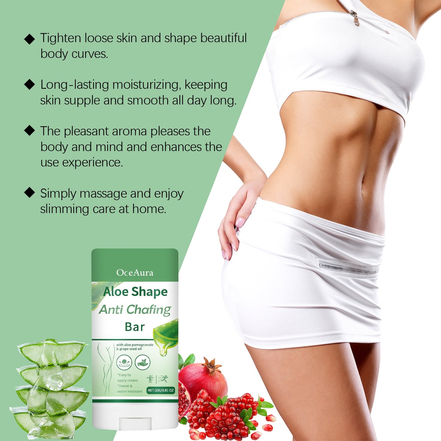 Aloe Vera Slimming Anti-Wrinkle Bar Moisturizing And Nourishing Massage Body Shaping Anti-Wrinkle Moisturizing Lifting Bar - Korvel