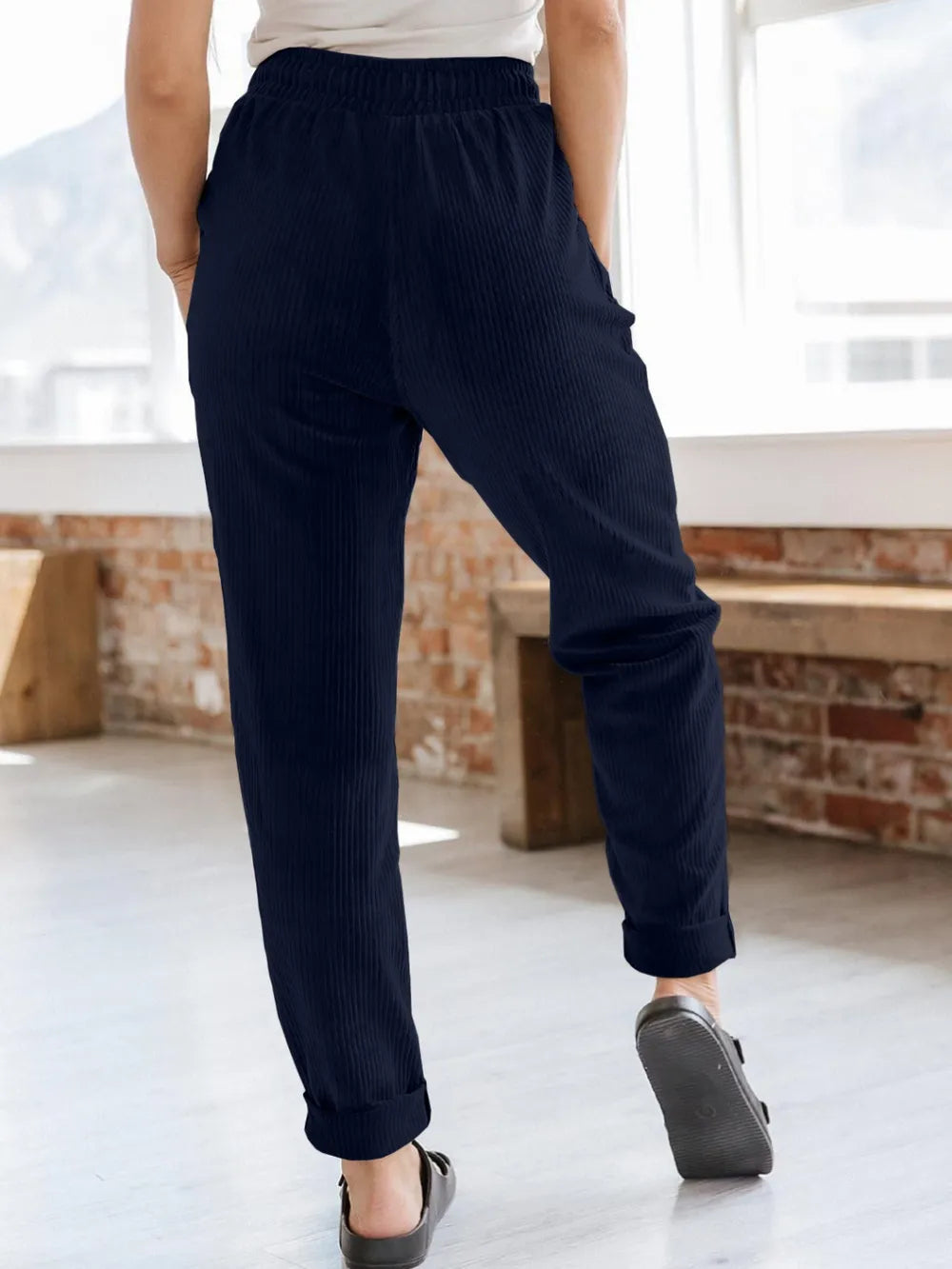 Drawstring Pants with Pockets - Korvel