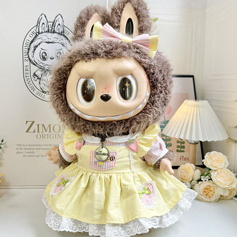 Clothing with 58cm LABUBU Design ZIMOMO Doll Clothes Rubber LABUBU Plush Toy Clothing Cute - Korvel