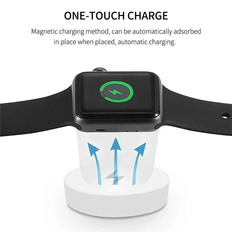 Mobile watch compatible with Apple iWatch four in one wireless charging cable digital wireless charger round four in one - Korvel