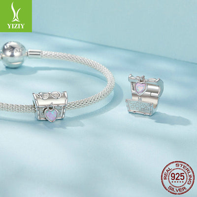 Silver Charm Retro Bow Treasure Box - S925 Pure Silver Bead