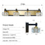 LED 4-Light Modern Crystal Bathroom Vanity Light Over Mirror Bath Wall Lighting  Fixtures - Korvel