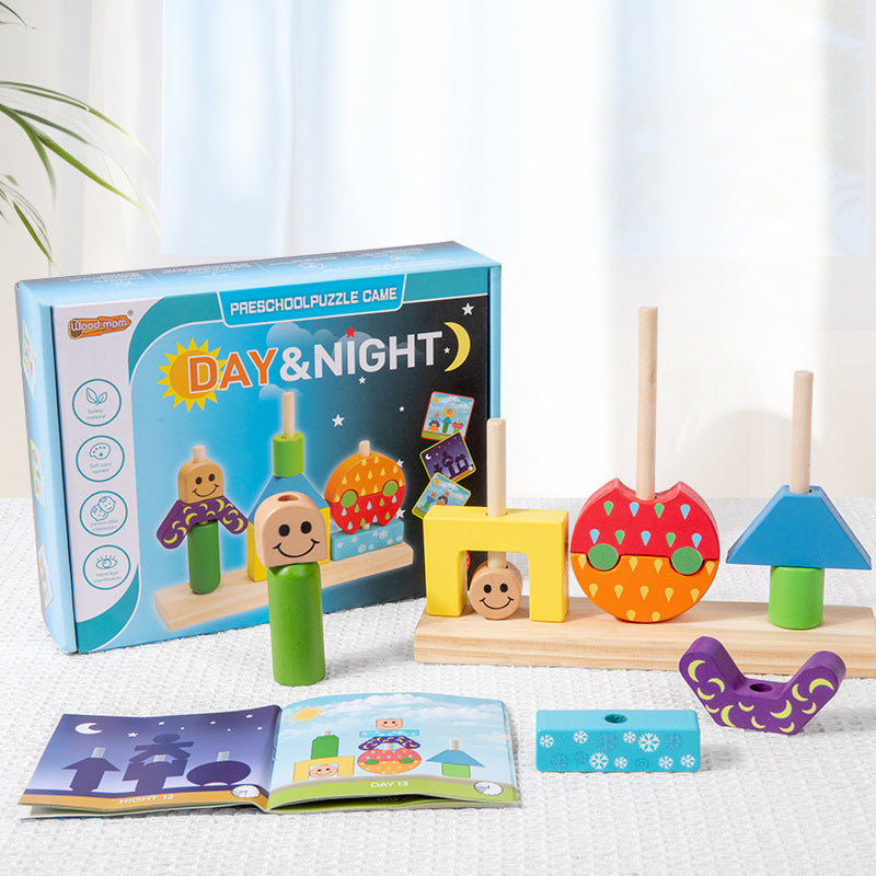 Creative building blocks, children's puzzle board games, kindergarten enlightenment, early education, puzzle toys, gifts - Korvel