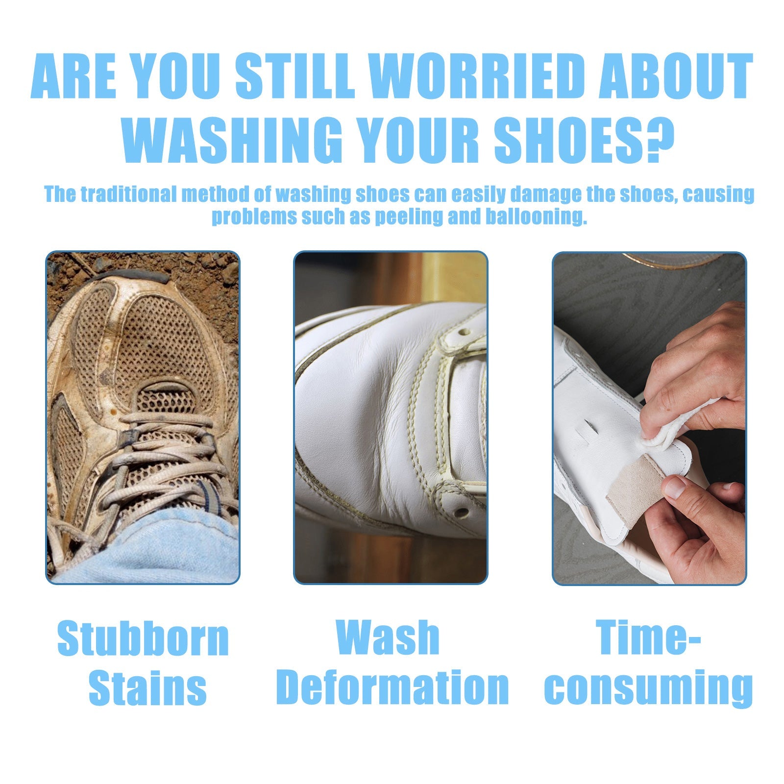 Foam Sneaker Cleaner, Small White Shoes Clean Stains Yellow Oxidation Portable No-Wash Cleaning - Korvel
