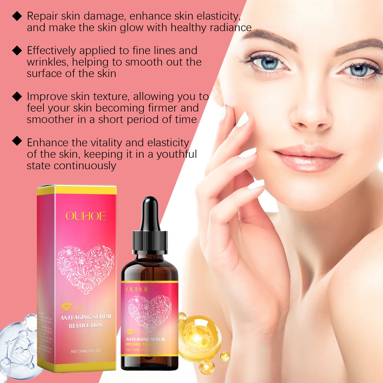 Facial Repair Essence Moisturizes, Hydrates, Brighens, Improves Fine Lines, Lubricates And Refines Skin - Korvel