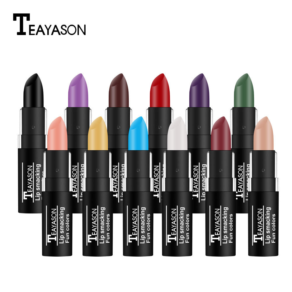 Lipstick White Nude Vampire Olive Green Black Purple Halloween Creative Makeup Retro - Korvel