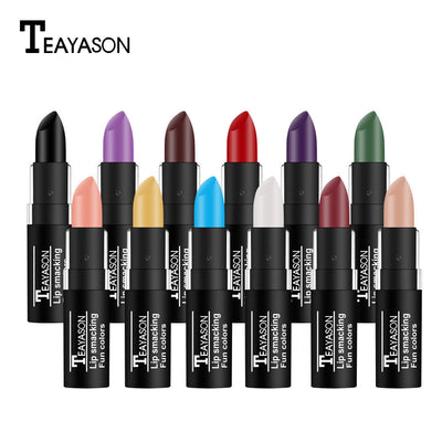 Lipstick White Nude Vampire Olive Green Black Purple Halloween Creative Makeup Retro - Korvel