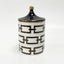 Gold Plated Stripe Ceramic Storage Jar Home Scented Candle Bottle Wedding Candy Gift Jar Cosmetic Jewelry Storage Bottle Decor - Korvel