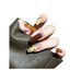 Hand-Painted Caramel Color False Nail Patch