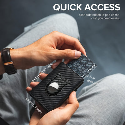Men's Carbon Fiber Magnetic Card Clip - RFID Wallet