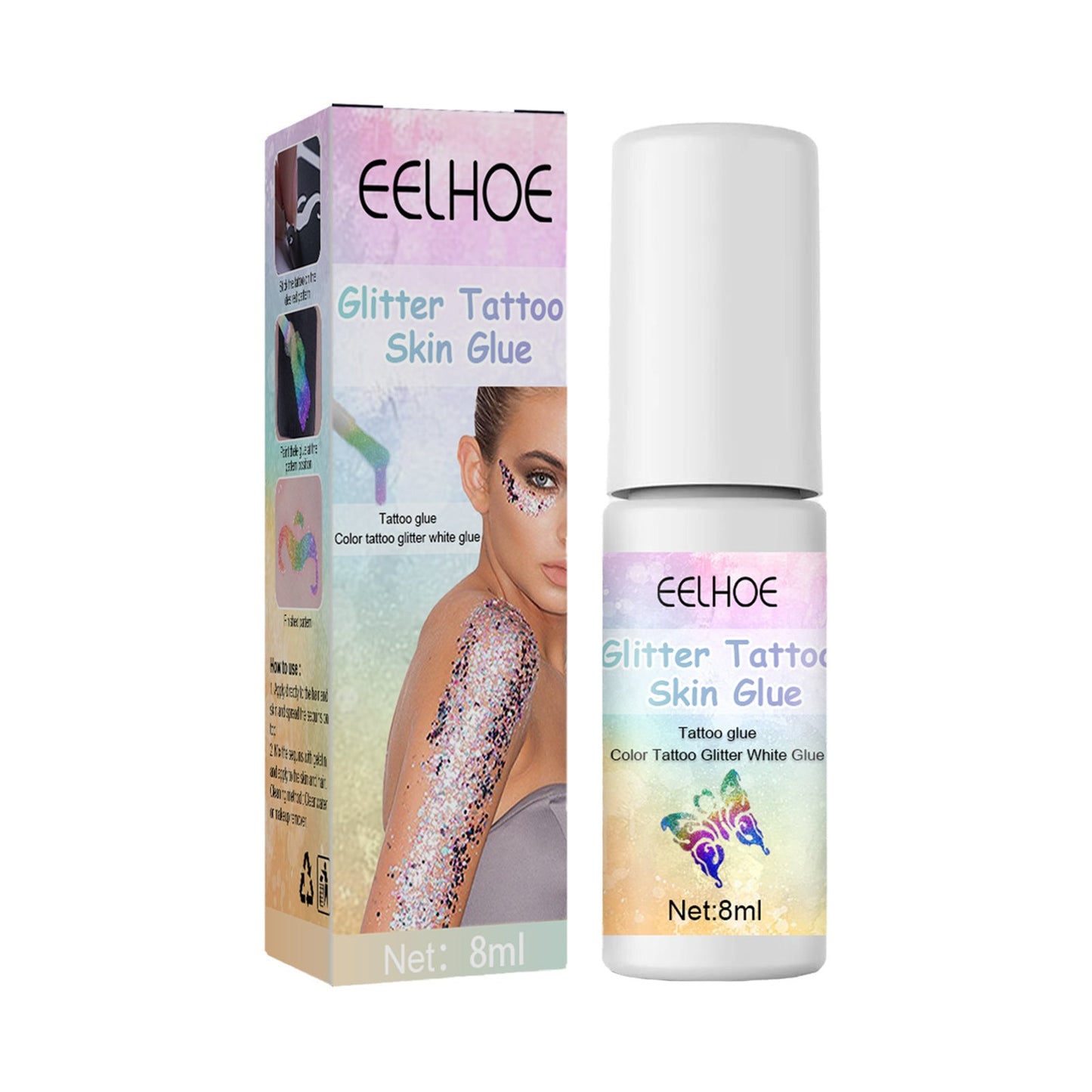 Flash Tattoo Skin Glue Painting Eye Makeup Glitter Glitter Face Body Skin Tattoo Glue - Korvel