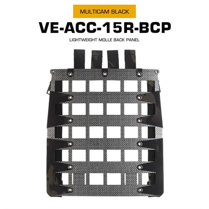 Lightweight MOLLE Back Panel for Tactical Vests