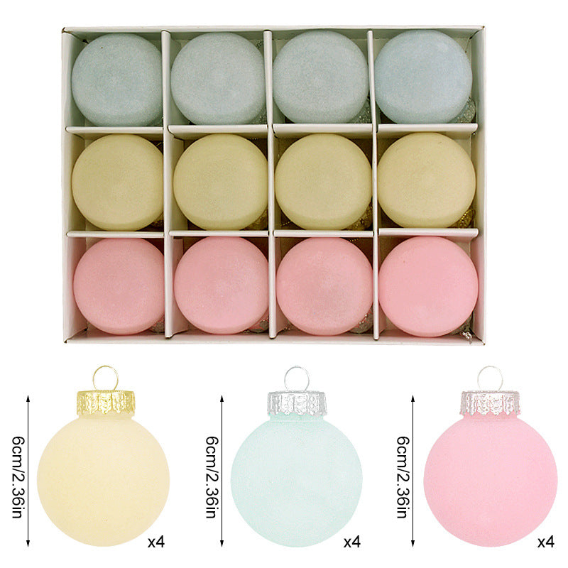 Elegant 6cm Christmas Ball Ornaments - Set of 12