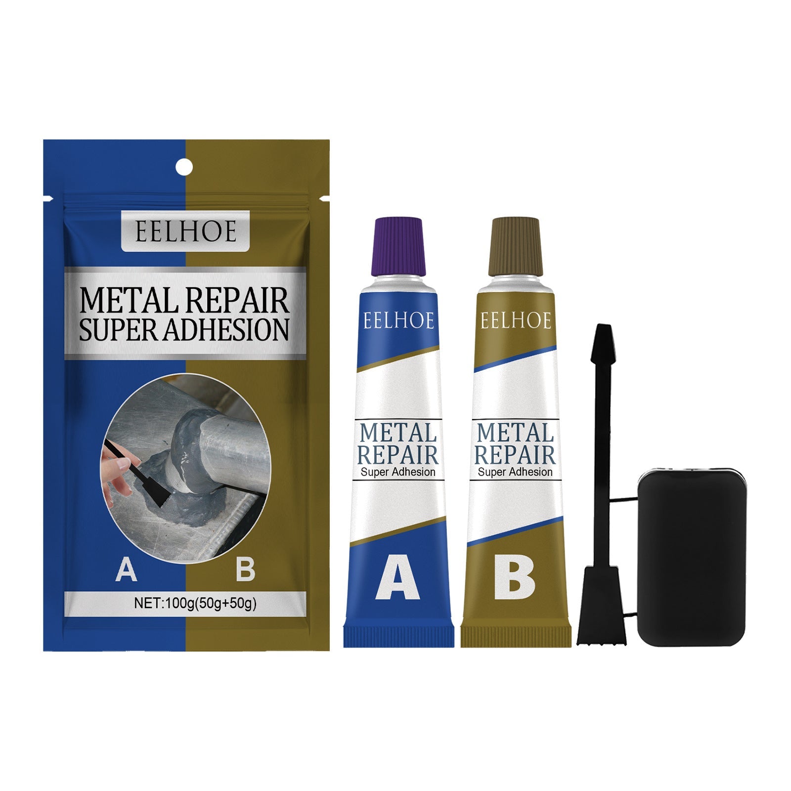 Metal Repair Glue, Crack Plugging Quick Dry High Temperature Welding Metal Repair Agent - Korvel