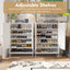Shoe Cabinet with Doors, 6-Tier Shoe Storage Cabinet with Adjustable Shelves, Wooden Shoes Rack Shoe Storage Organizer - Korvel