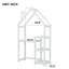 House-shaped Wooden writing Desk,Kids study Table,Bookshelf & Toy Storage,White - Korvel