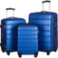 Blue 3 Piece Luggage Set Hardside Spinner Suitcase with TSA Lock 20" 24' 28" Available - Korvel