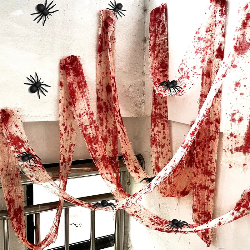 Halloween Bloody Cloth Strips for Spooky Decor