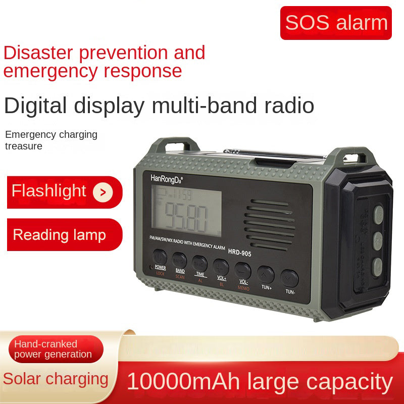 Portable Solar Charging Emergency Radio Scanner