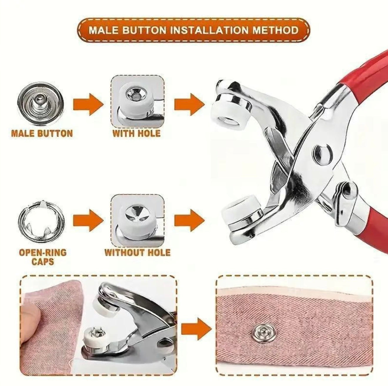 SewEase Button & Pliers Kit - Korvel