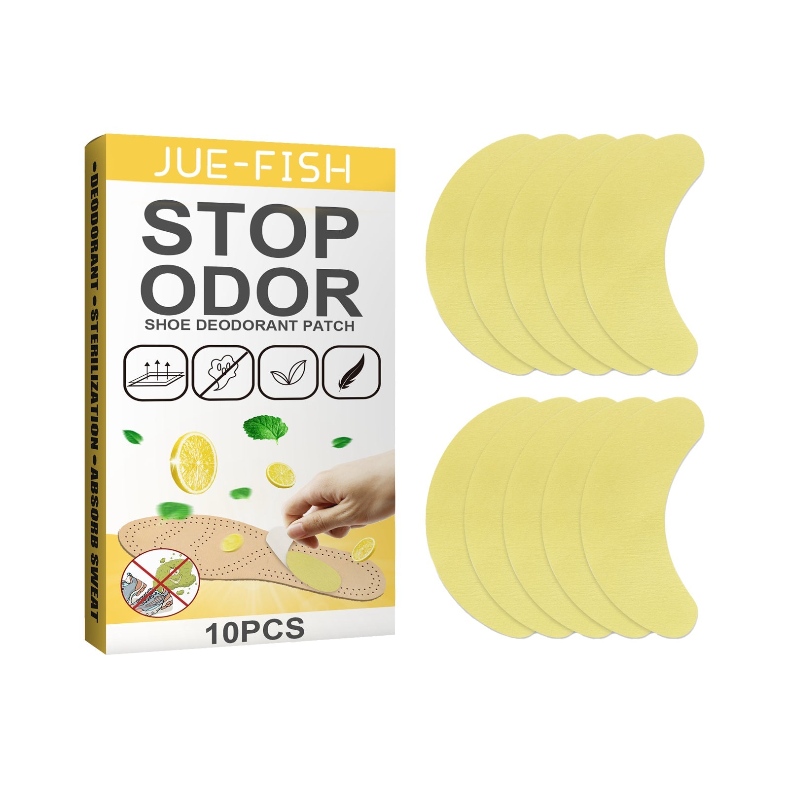 Deodorant Stickers For Shoes, Fresh, Remove Odor And Prevent Foot Odor Foot Sweat Sports Shoes Smelly Insole Sticker - Korvel