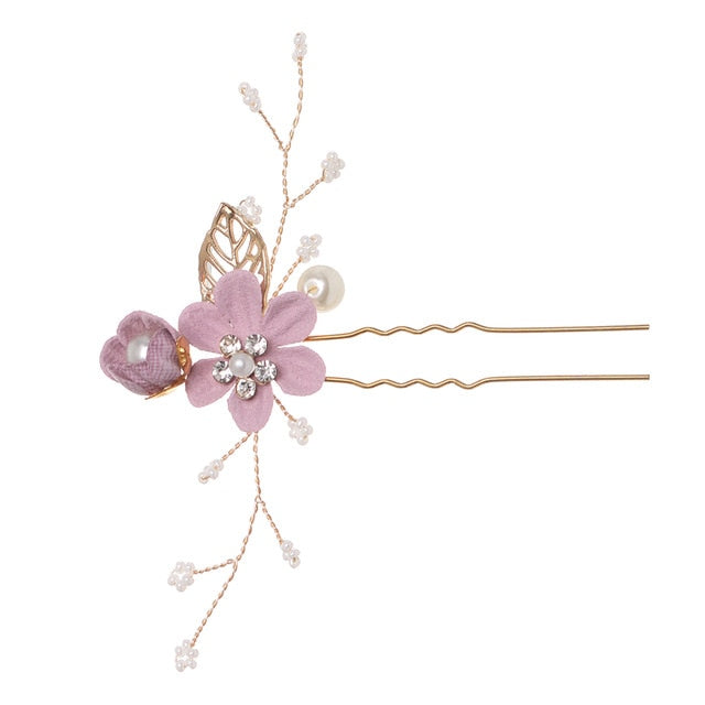 Peignes à cheveux en fleurs bleues de luxe pour les mariages et les occasions spéciales