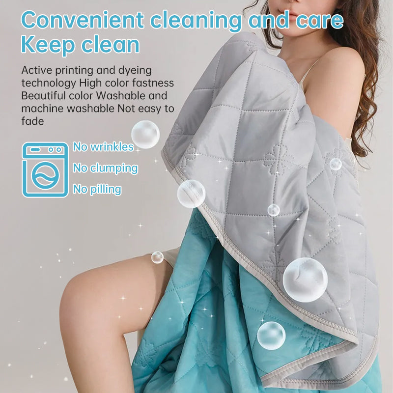Grade A Cooling Blanket: Soft, breathable, king/queen size, summer lightweight cool comforter. - Korvel