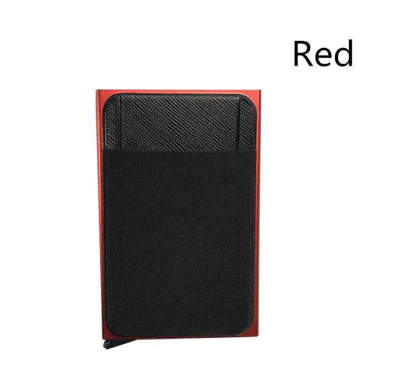 Business Men Credit Card Wallet Aluminum Cash ID Card Holder  Case Blocking Slim Metal Wallet Coin Purse Black - Korvel
