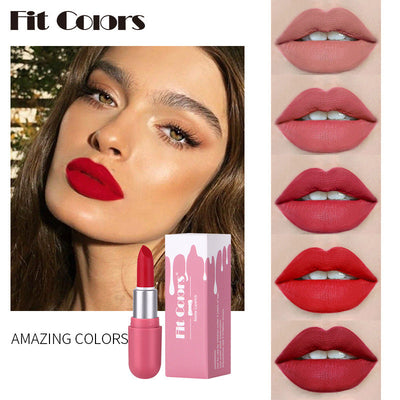 Fit Colors Mini Capsule Matte Lipstick Matte Velvet Does Not Fade Portable Mini Lipstick - Korvel