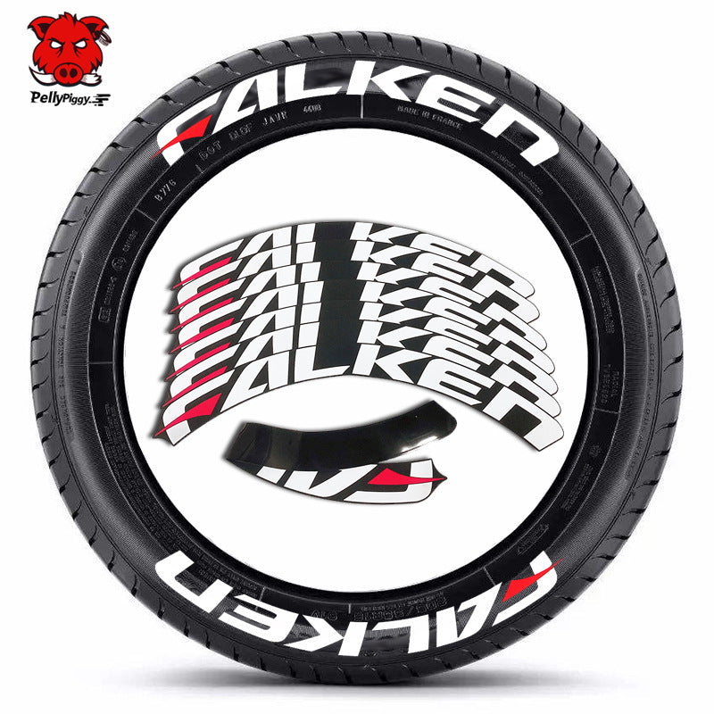 [One-piece set] Tire letter sticker one-piece set One-piece set Suitable for 4 tires No accessories included - Korvel