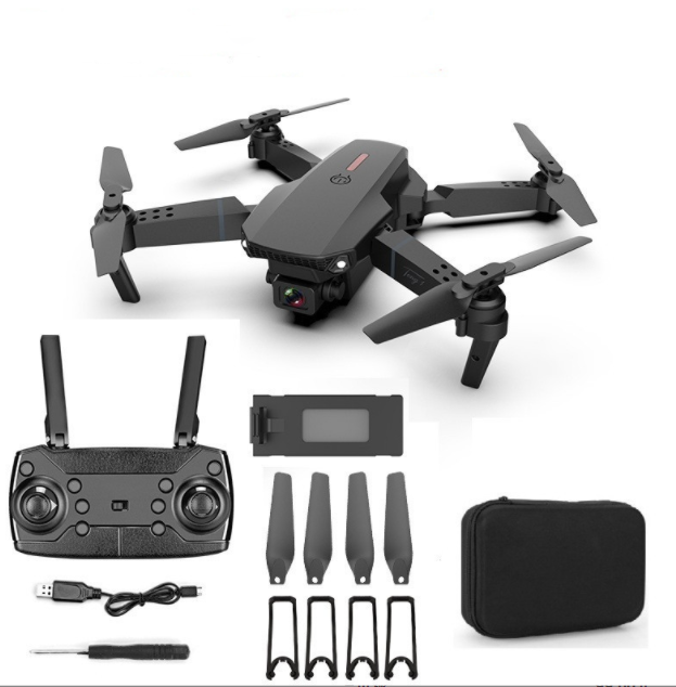 E88 Drone HD Camera Quadcopter Long Range Air Pressure Fixed Height Children's Remote Control Aircraft Drone - Korvel