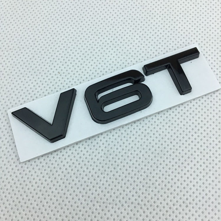 Suitable for Audi V6T V8T metal logo A4LA6LS7Q5Q3 displacement personalized modification leaf plate car sticker - Korvel