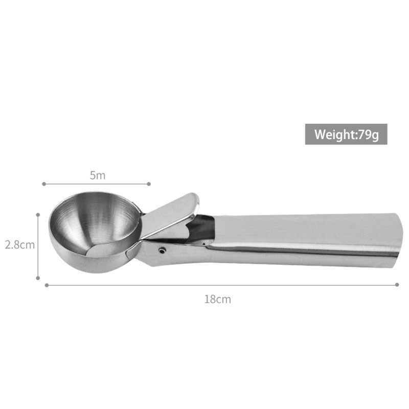 430 Stainless Steel Ice Cream Scoop Dual-Use Function Fruit Scoop Ice Cream Scoop Ball Scoop - Korvel