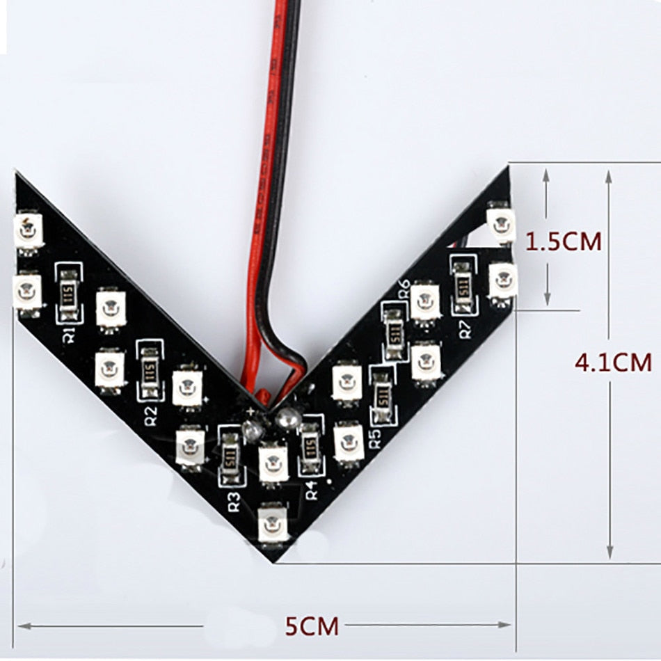 2pcs Arrow Panel 14 SMD LED Car Side Mirror Indicator Lights