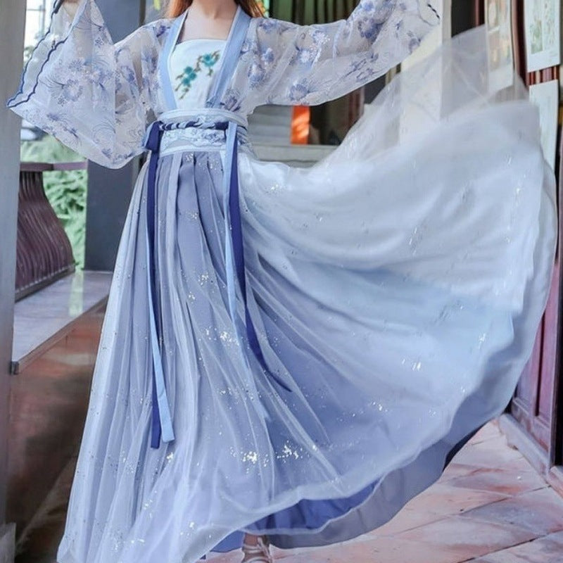 European and American Halloween Printed Dress with Long Sleeves