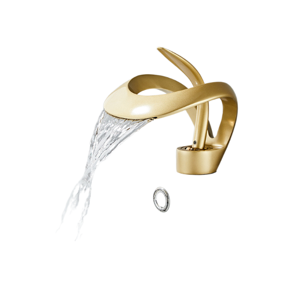 Robinet de lavabo élégant en cascade