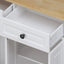 Elegant Kitchen Island Cart with Storage and Locking Wheels