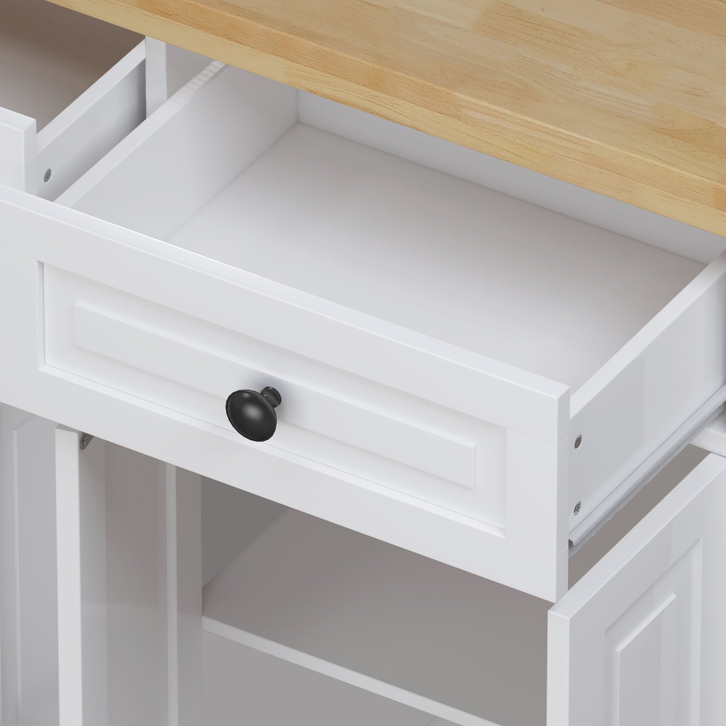 Elegant Kitchen Island Cart with Storage and Locking Wheels