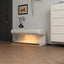 Entryway Bench Leather Upholstered Ottoman with LED sensor light for living room ,bedroom,end of bed ，Beige - Korvel
