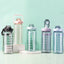 Sports water cup portable large capacity 2000ml plastic cup with straw scale men and women kettle water cup - Korvel