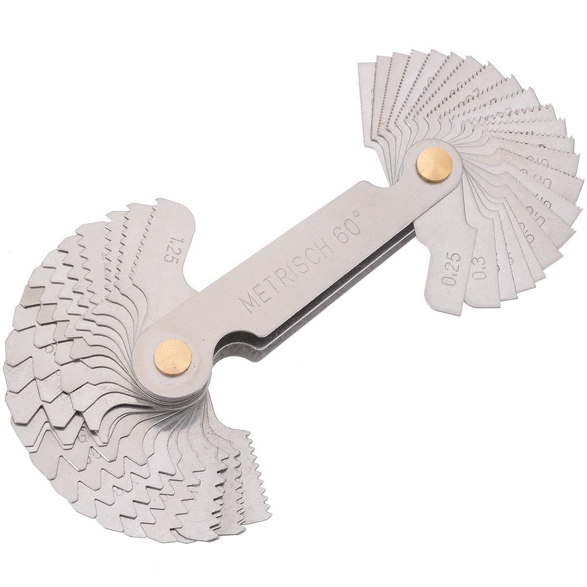 New 60 And 50 Degree Whitworth Metric Screw Thread Pitch Gauge Blade Gage For Measuring Tool - Korvel