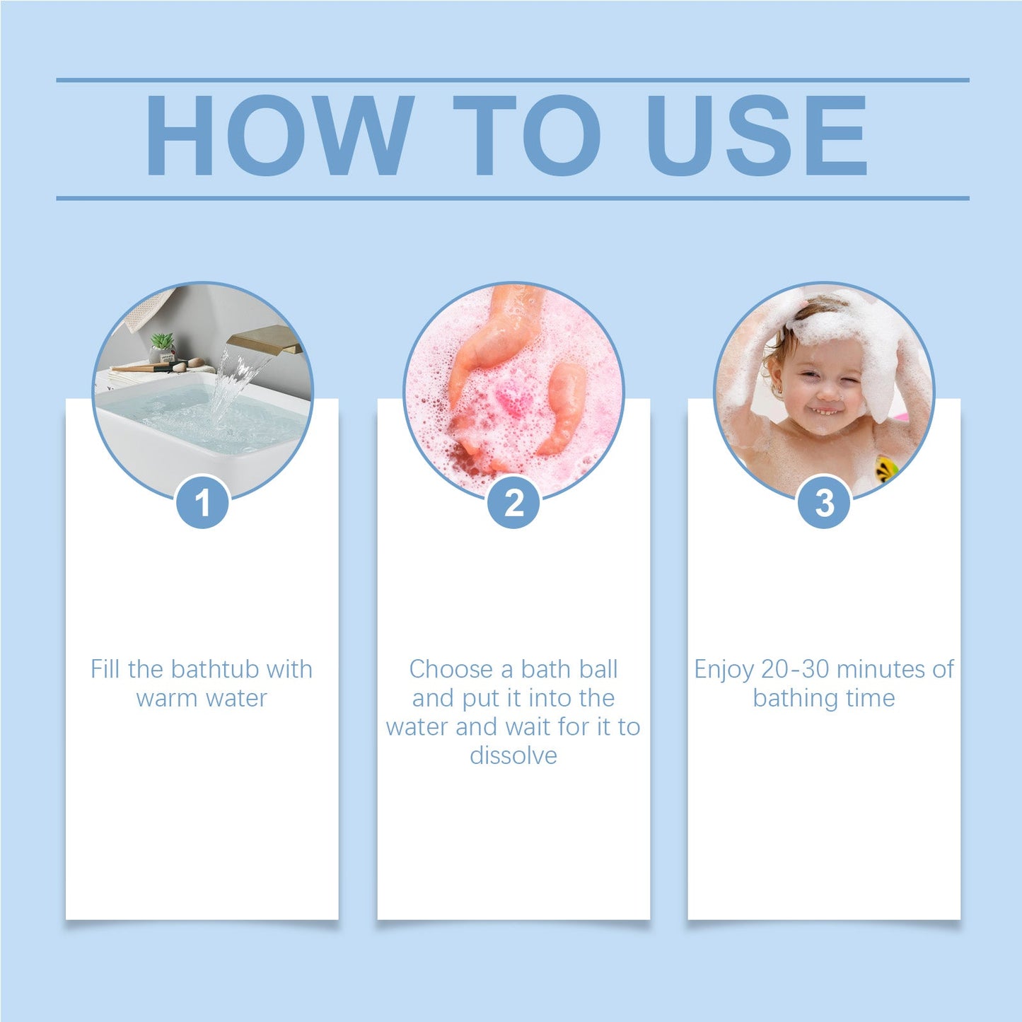 Children's Bath Bath Ball Children's Bath Moisturizes Bubble Fragrance Plant Fragrance Cleans Skin - Korvel