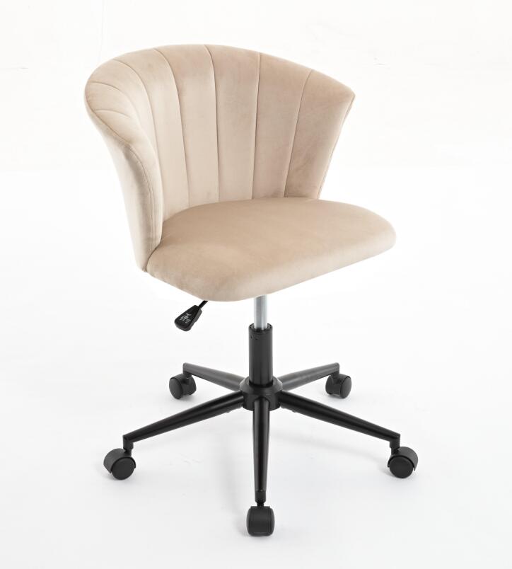 Silla de Oficina en Forma de Flor de Terciopelo con Giro