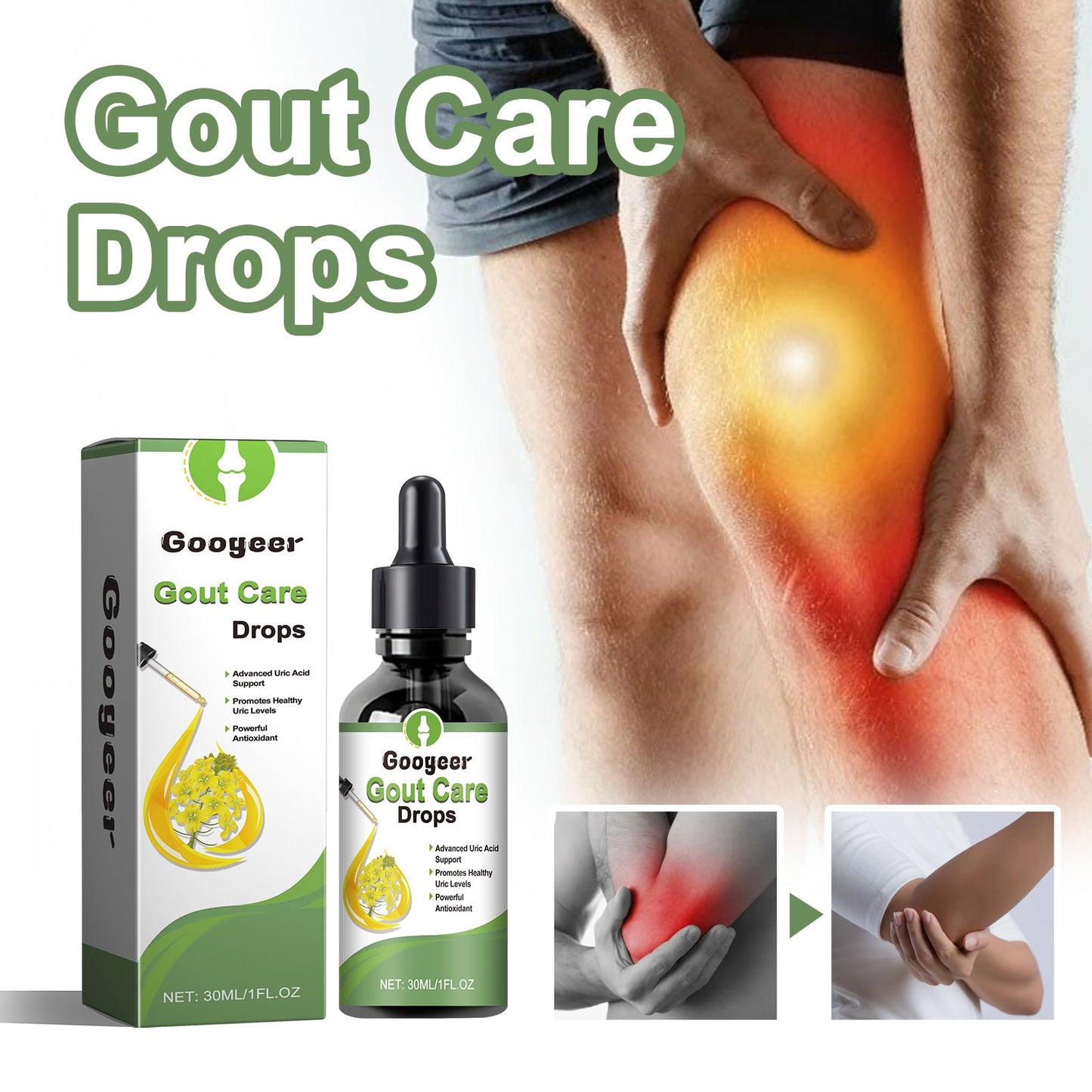 Gout Care Drops, Relieve Lumbar Knee Joint Pain Body Care Drops - Korvel
