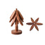 Wooden Christmas Tree Folding Coaster Black Walnut Thick Seat Adiabatic Pad For Kitchen Desktop Decoration Housewarming Gift - Korvel