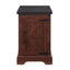 Farmhouse tea table bedside table rectangular farmhouse tea table with barn door and adjustable storage rack OAK - Korvel