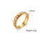 18K Gold Plated Green Zircon Pearl Rings For Women Waterproof Hypoallergenic Dainty Gold Ring Stainless Steel Jewelry - Korvel