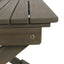 Outdoor Folding Wooden Side Table, Gray, 15"D x 22.75"W x 18.25"H - Korvel